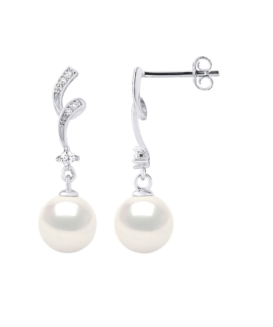 Fancy Earrings - White Pearls - Zirkoniumoxiden - Zilver 925 Duizenden - Strollers Systeem - 2 jaar garantie tegen alle fabricagefouten - al onze juwelen bewijs van liefde worden in een doos geleverd met een certificaat van authenticiteit en een garantie internationaal.