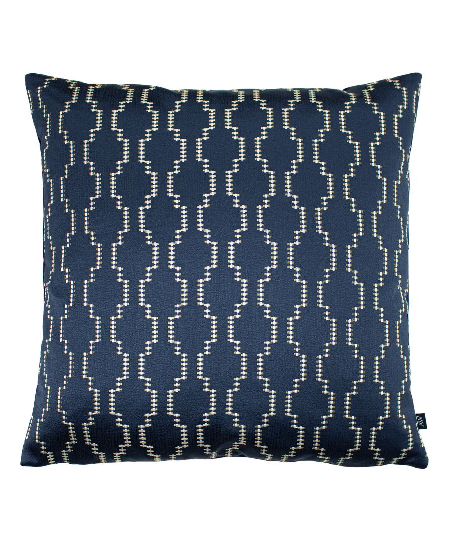 On a jacquard satin ground and with a beautiful handle, this stunning geometric embroidery is full of glamour and sophistication. This cushion design is complete with a plain reverse in soft velvet feel fabric and is perfect to compliment an array of textures and tones.