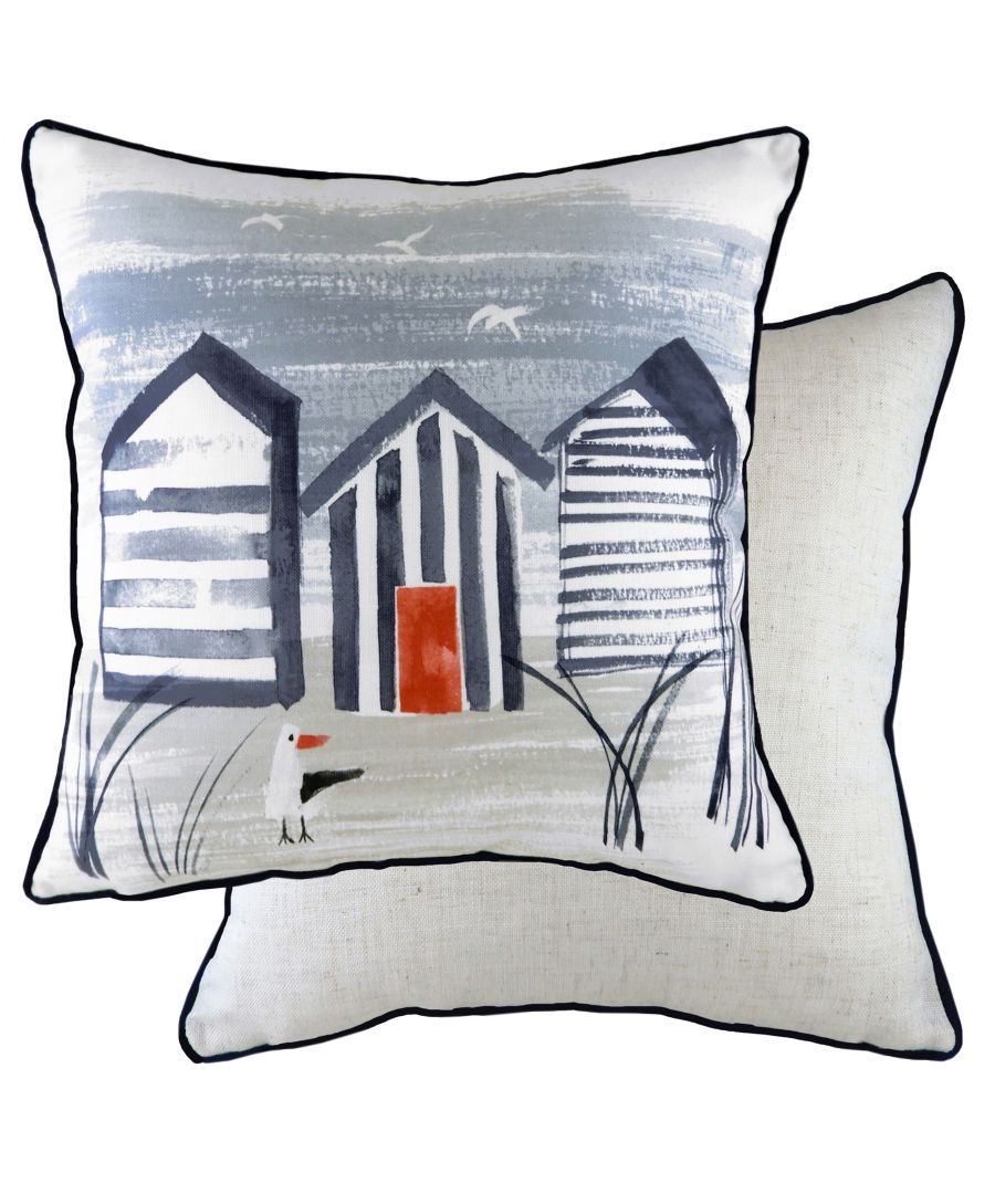 Escape to the seaside with this nautical style cushion. With a soft and plain background this cushion really brings the colours and the scene to life. The contemporary and playful nature of this design means it would fit perfectly into a range of home settings and especially with contemporary interiors or nautical schemes. This cushion gives you that little bit extra with a contrasting piped edge and linen look reverse.