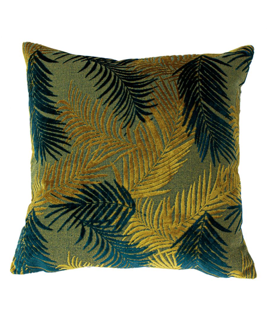 For a contemporary exotic look, the Palm Grove cushion is a bold, eyecatching design made from sumptous velvet jacquard and featuring swathes of palm leaves in two complementary tones. Style with colour block velvets in similar tones, or mixed with other textures to create an eclectic look.