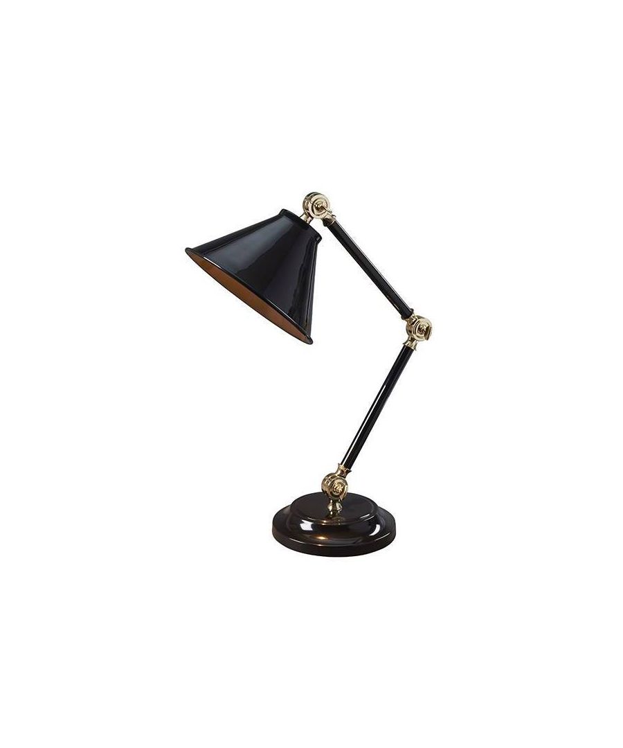 Image for 1 Light Table Lamp Black, Polished Brass, E27