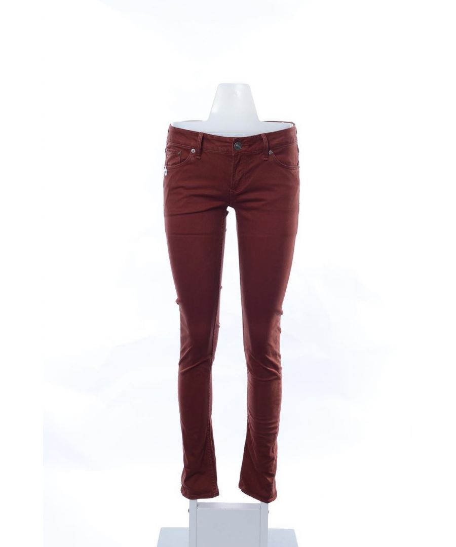 - Colour: bordeaux- Fit: Skinny- Rise: Mid- Refer to size charts for measurements