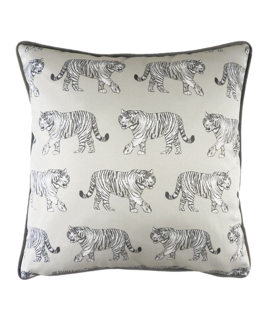 Bring the African jungle to your interior with this Safari inspired cushion. With a beautiful printed design of one of Africa's most majestic animals, this cushion will sit perfect within any contemporary home with its greyscale colour palette and soft piped edging.