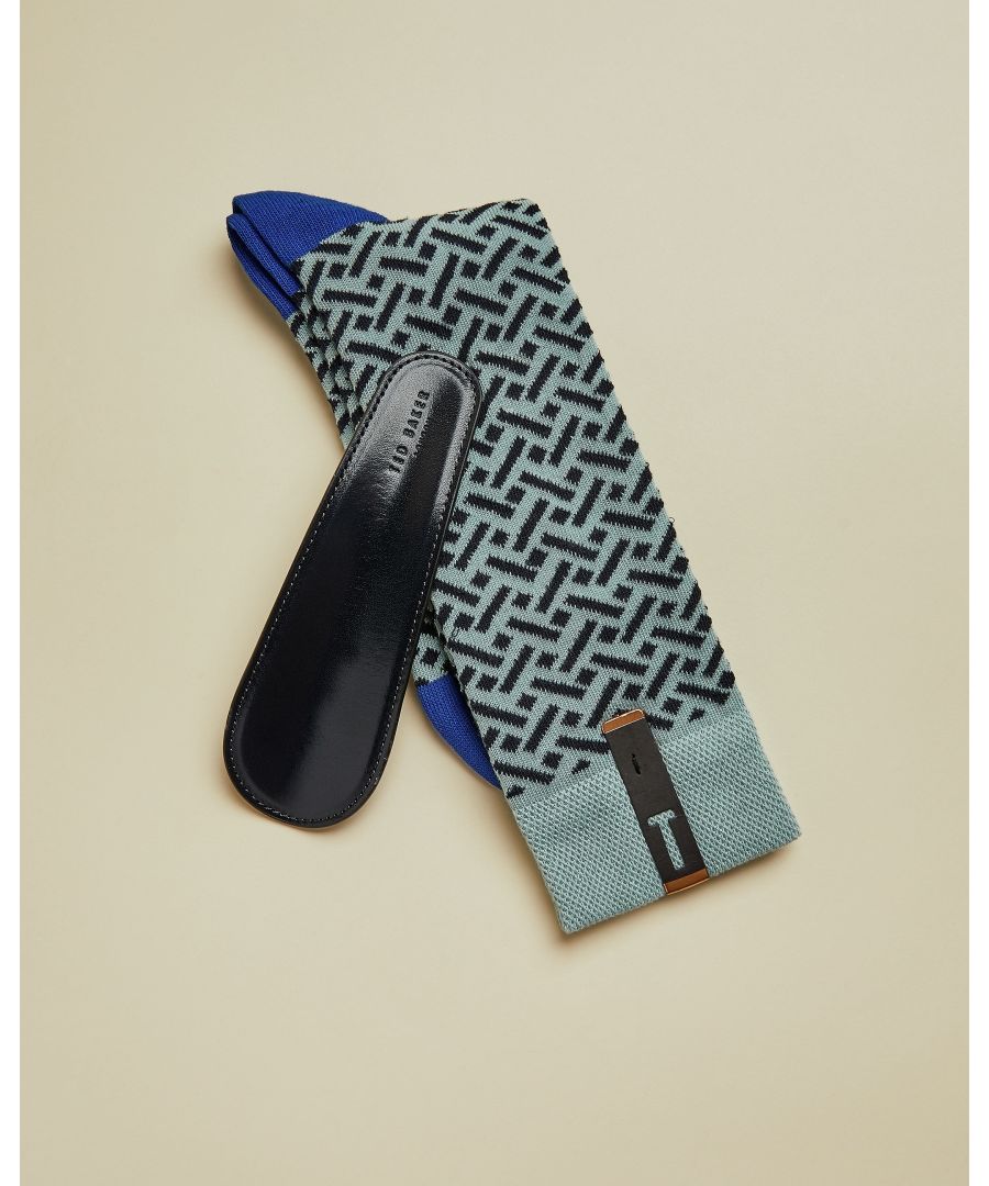 Image for Ted Baker Shoozy Sock And Shoehorn Giftset, Navy