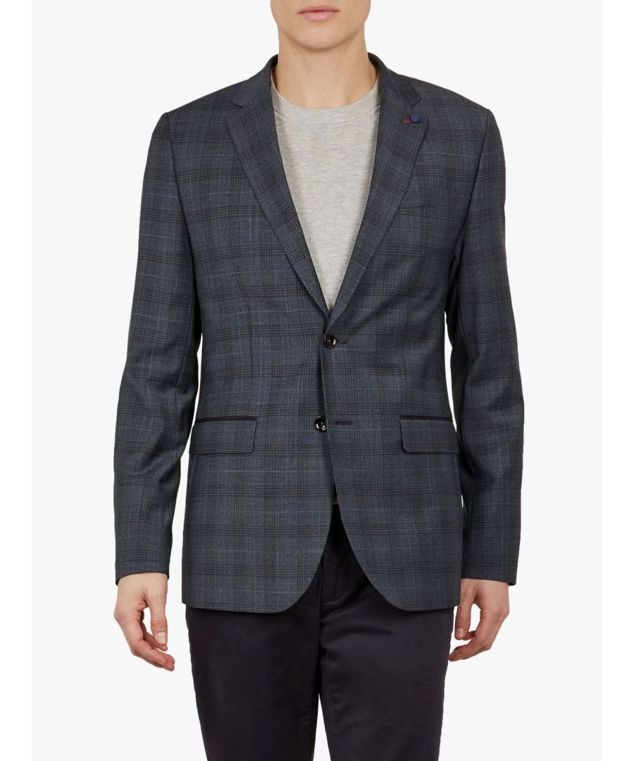 Image for Ted Baker Shufle Checked Jacket, Navy