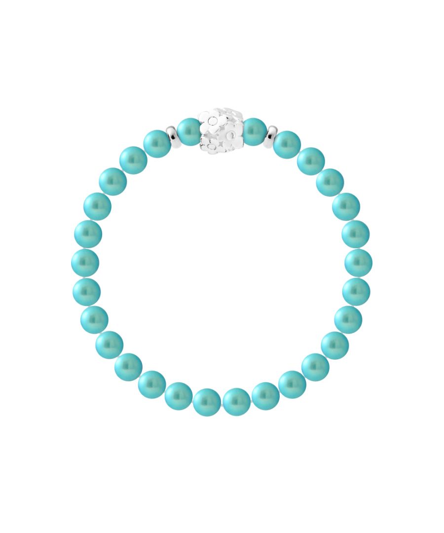 Bracelet Pure Gem | Freshwater Quality AA - Color TURQUOISE BLUE | Ferrules 