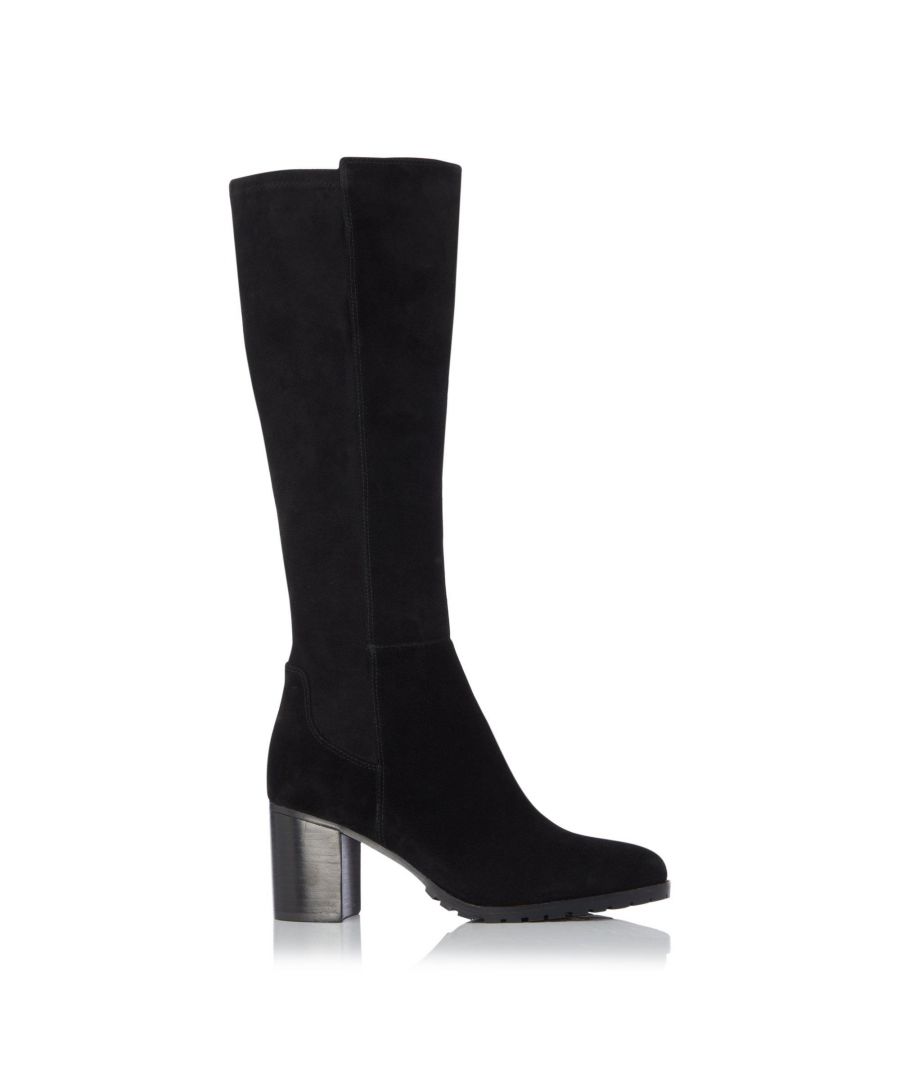 dune suede knee high boots