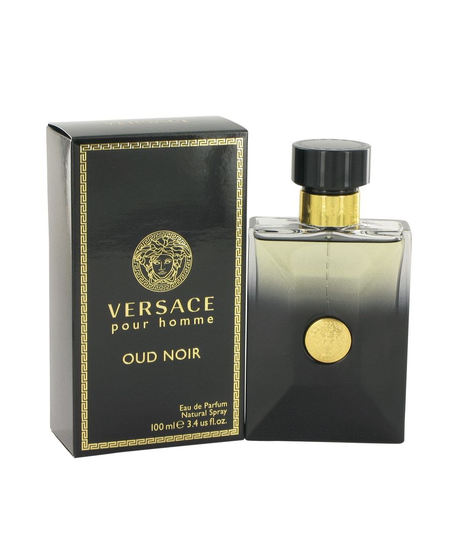 Versace Pour Homme Oud Noir Cologne by Versace, The creation of versace pour homme oud noir, an unforgettable masculine scent, was first ushered in by versace in 2013. This men's fragrance combines the warmth you love with the spice you crave. Natural and manly, this scent features the richness of leather and the earthiness of agarwood.