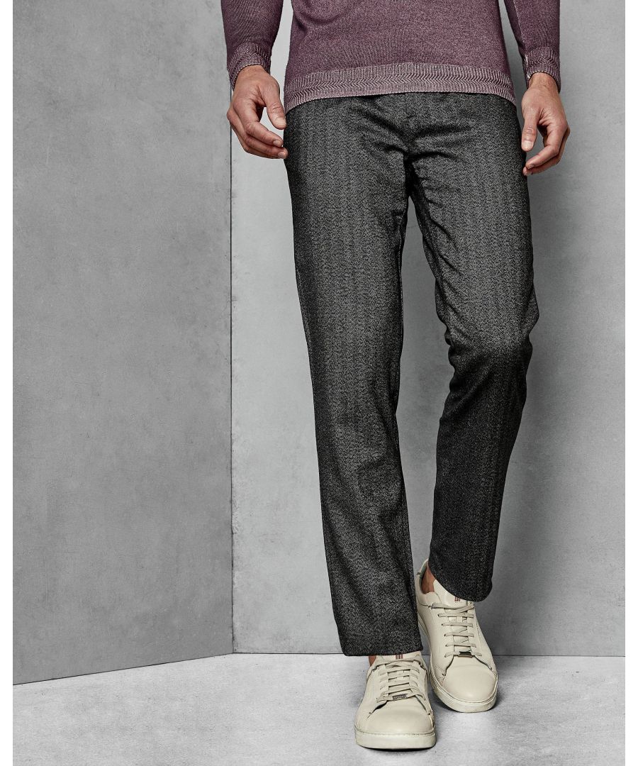 Image for Ted Baker Wenstro Semi Plain Trousers, Charcoal