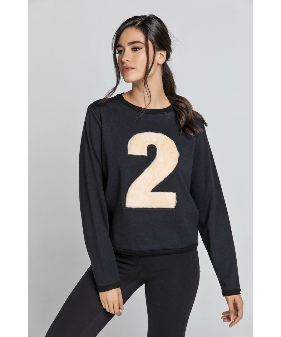 Image for Black Appliqué Sweatshirt