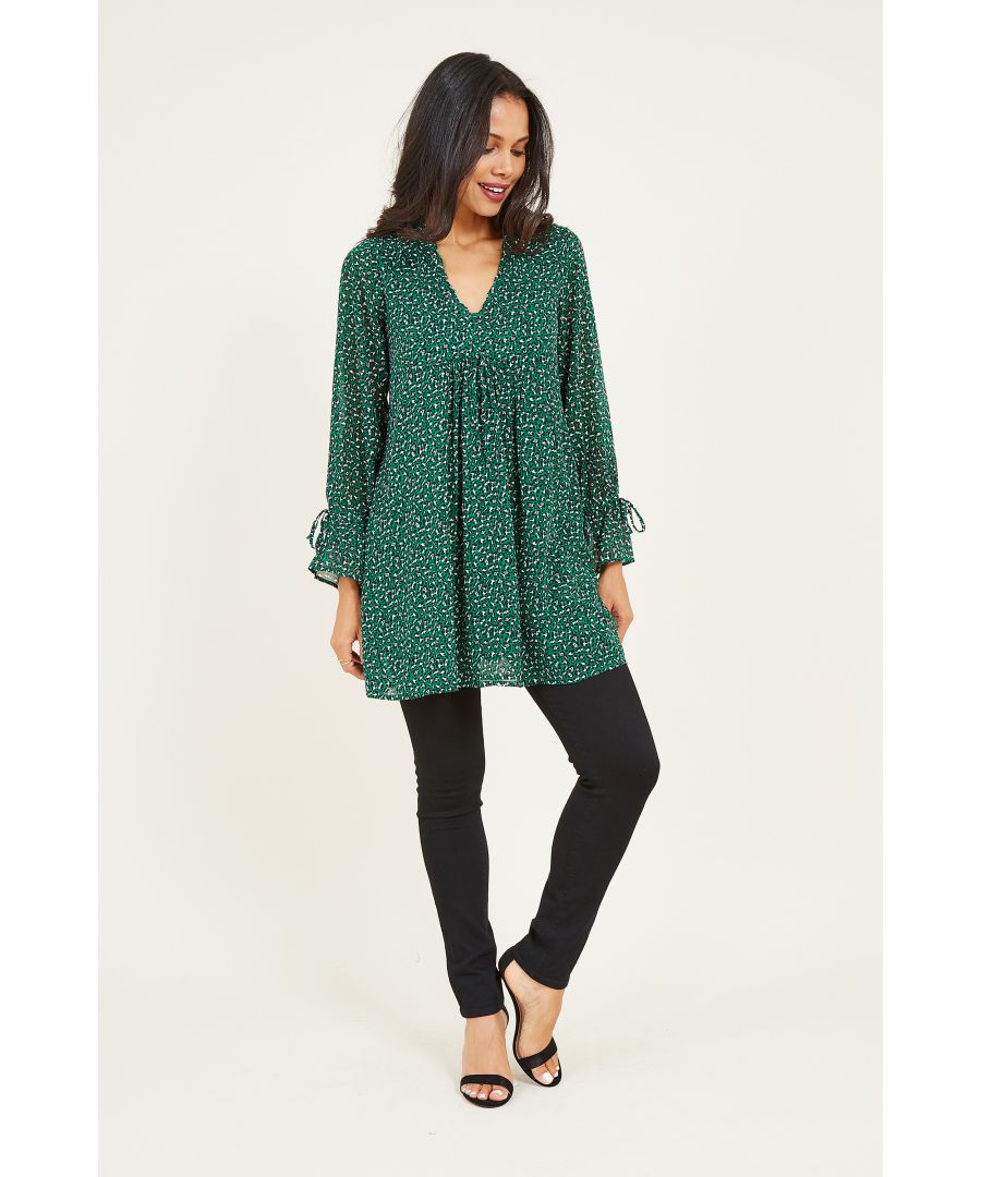 Image for Green Leopard Print Tunic