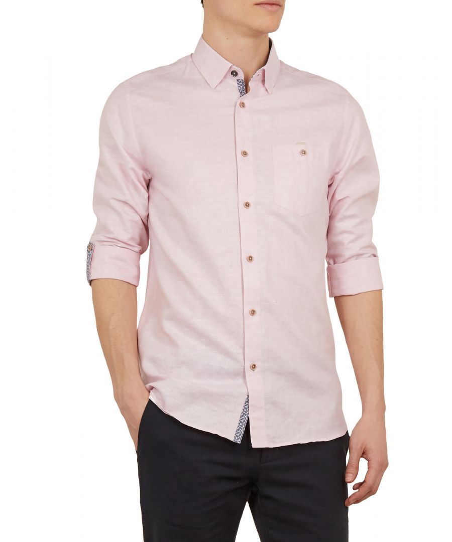 Image for Emuu Longsleeve Linen Shirt in Pink