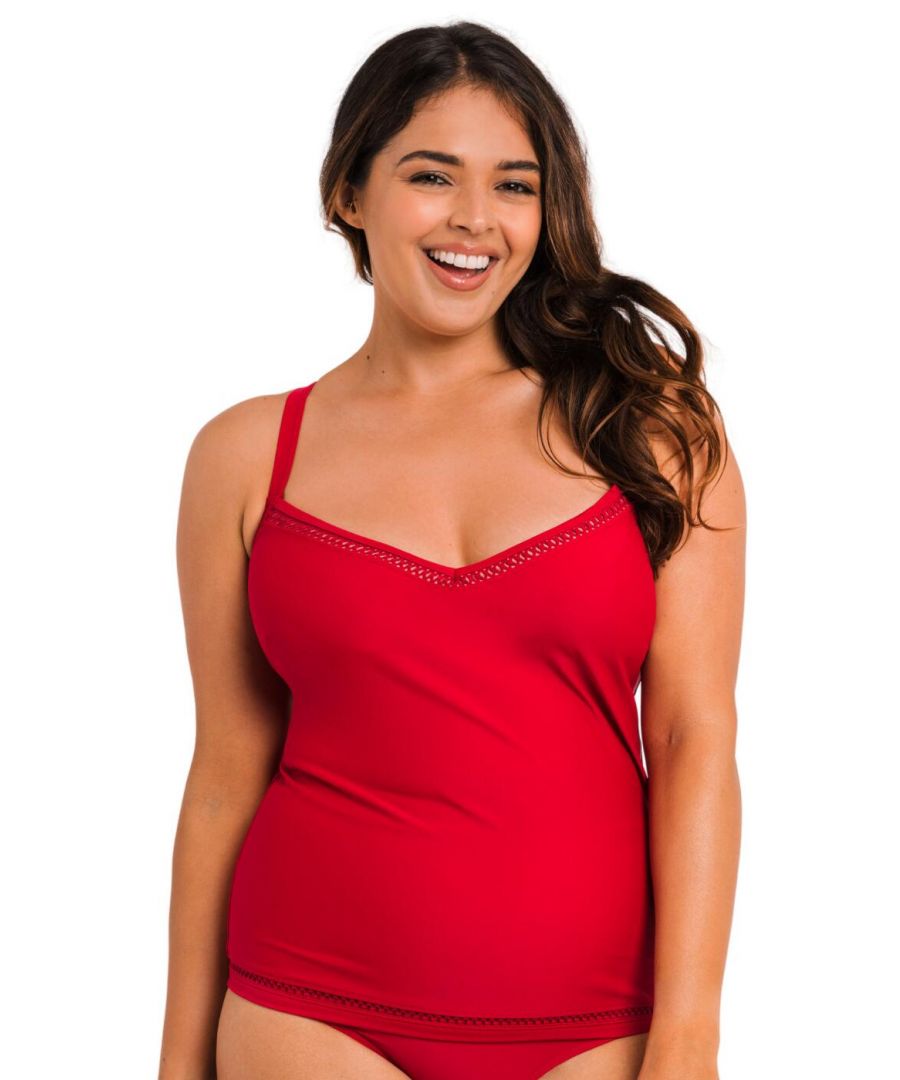 Curvy Kate Womens First Class Tankini Top - Red - Size 36F