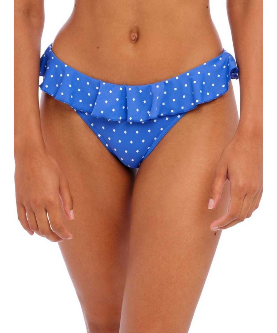 Freya Womens Jewel Cove Italini Bikini Brief - Blue Nylon - Size X-Large