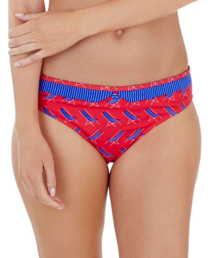 Lepel Womens Deck Chair Bikini Pant Red/Blue - Size 2XL