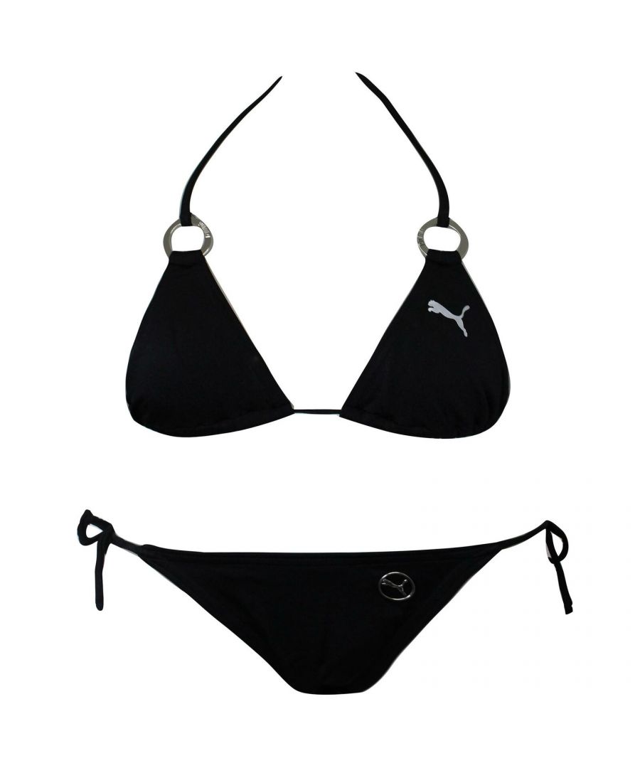 Puma Womens Triangle Bikini Brazil Cut Black Swimwear 551610 03