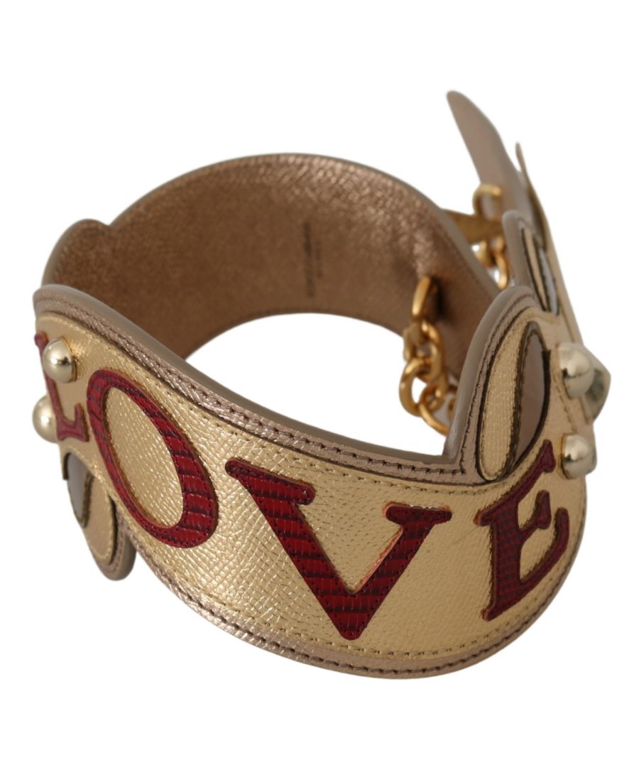 DOLCE & GABBANA\nGorgeous, brand new with tags 100% Authentic Handbag Accessory.\nModel: Shoulder Strap\nGender: Women\nColor: Gold\nMaterial: 100% Leather\nLogo Details\nMade in Italy\nMeasurements: 50cm x 7cm