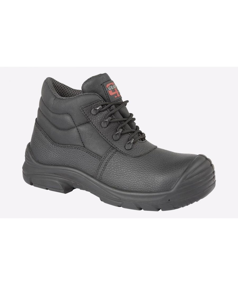 Grafters Redwood WATERPROOF Safety Boots Wide Fit Mens - Black - Size UK 8