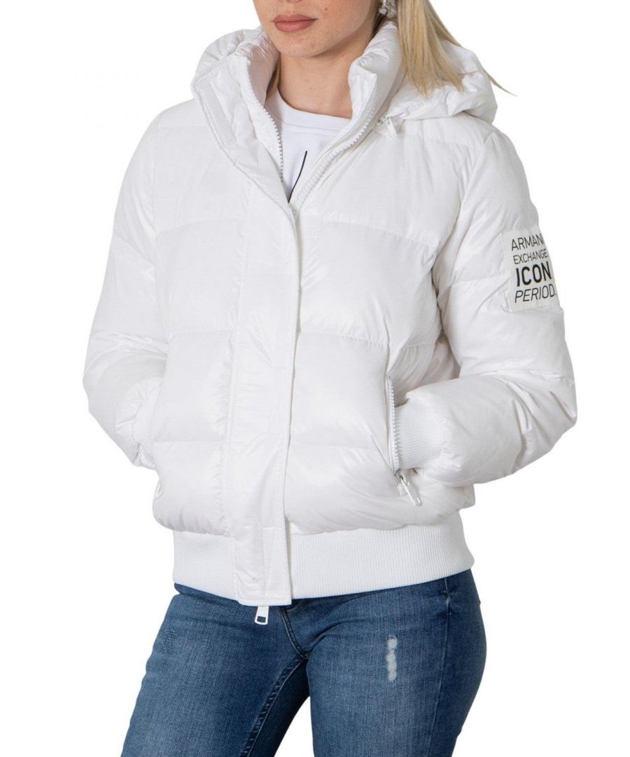 emporio armani exchange womens jacket in white - size large