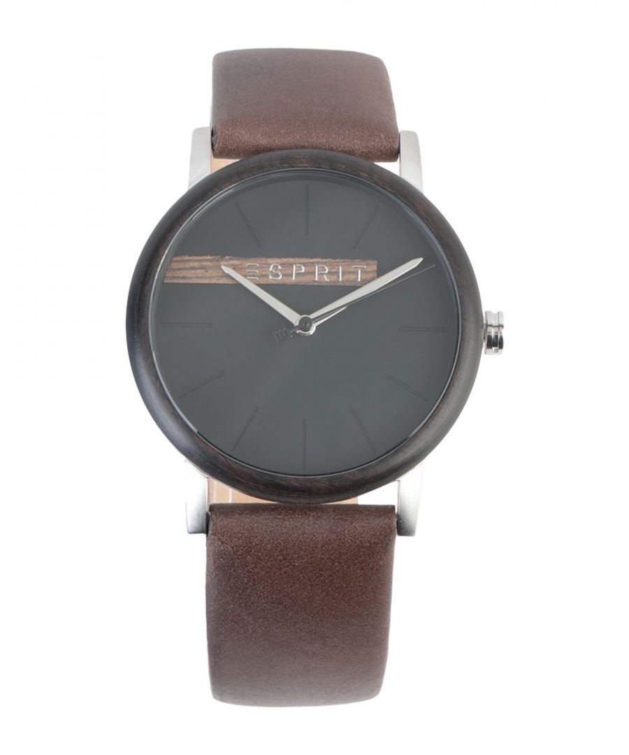 logo, strap material: leather, adjustable buckle fastening, case material:  stainless steel, water resistant, contains non-textile parts of animal origin