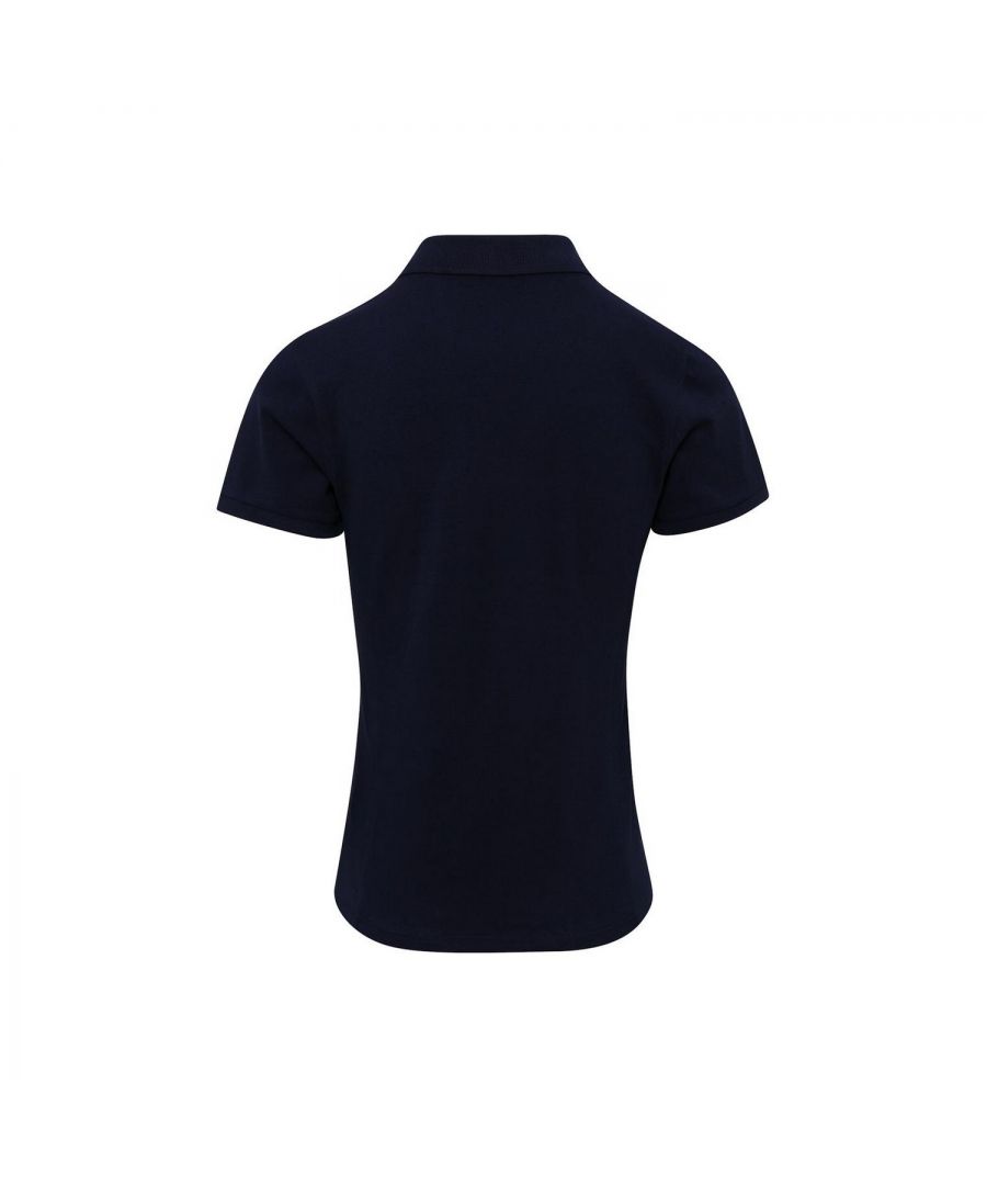 Premier (Xl, Navy) Womens/Ladies Coolchecker Plus Polo Shirt - Image 2