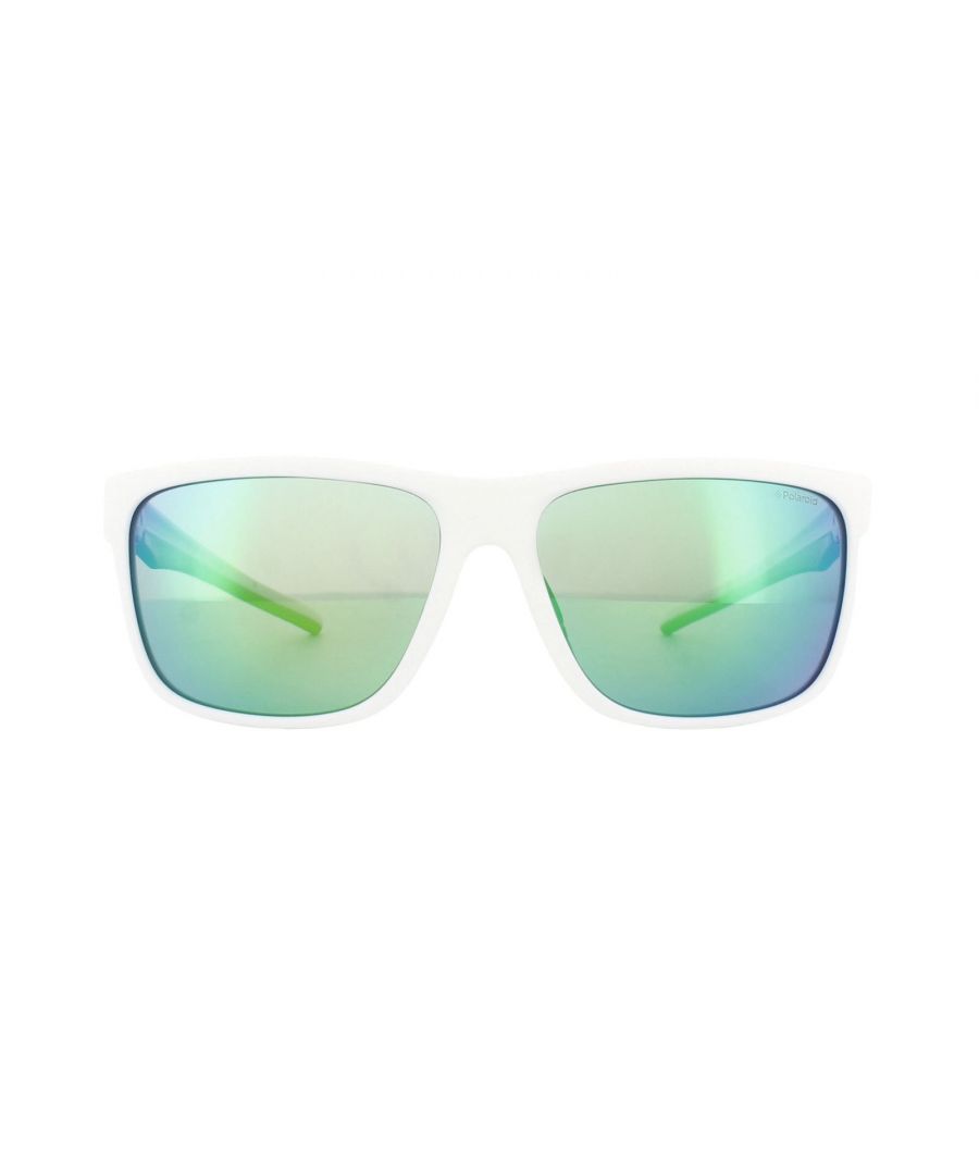 Polaroid Sport Sunglasses PLD 7014/S 07R 5Z White Green Grey Green Polarized