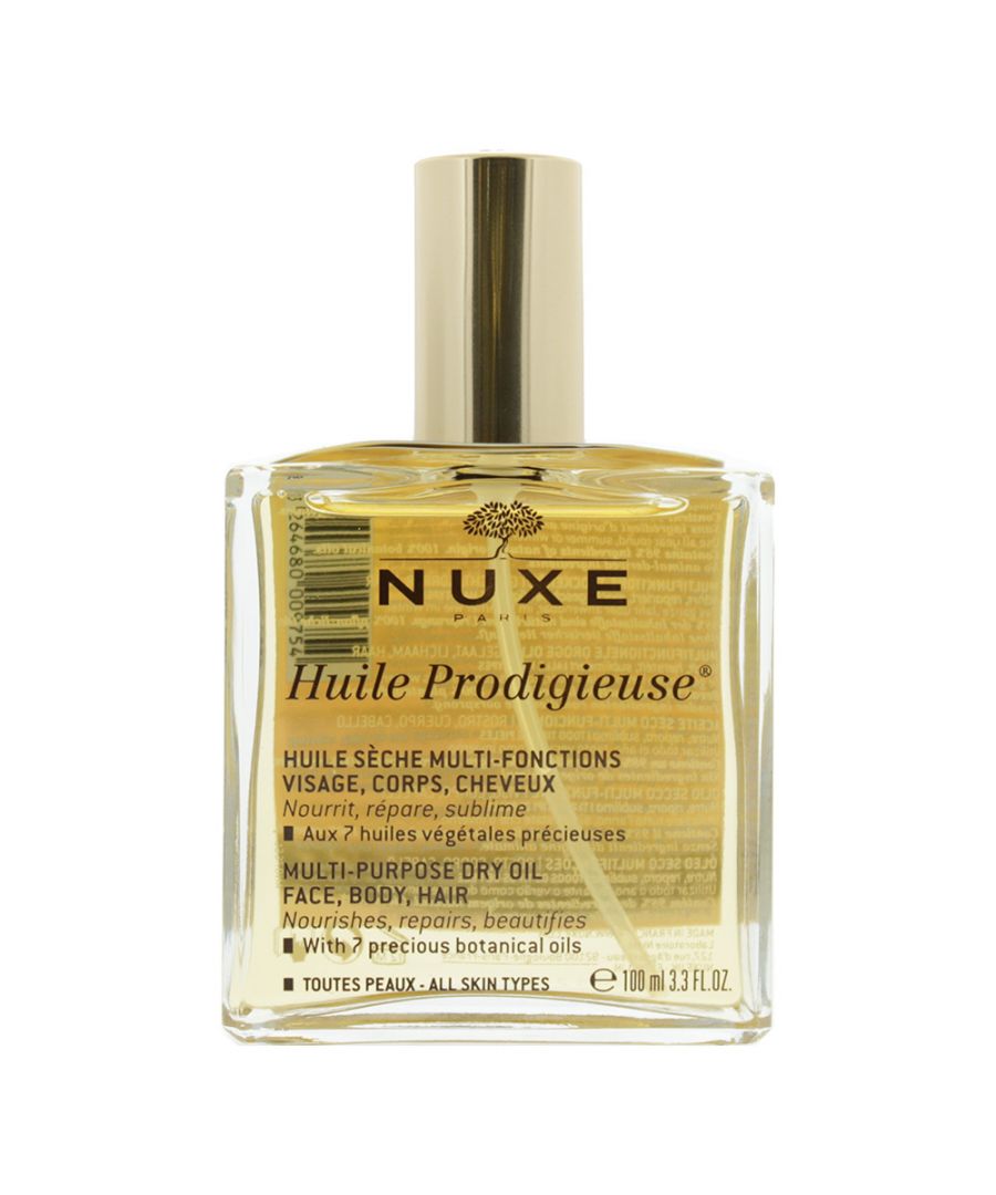 The Nuxe Huile Prodigieuse Dry Oil is a cocktail of 7 precious 100% botanical oils, which work together to nourish, replenish, repair and beautify the face, body and hair. The oil infuses the skin with a satin sheen and a beautiful glow, whilst also making it feel softer to touch. The oil serves as an antioxidant on the skin, protects against pollution, diminishes the look of stretch marks and leaves skin moisturised for up to 8 hours.