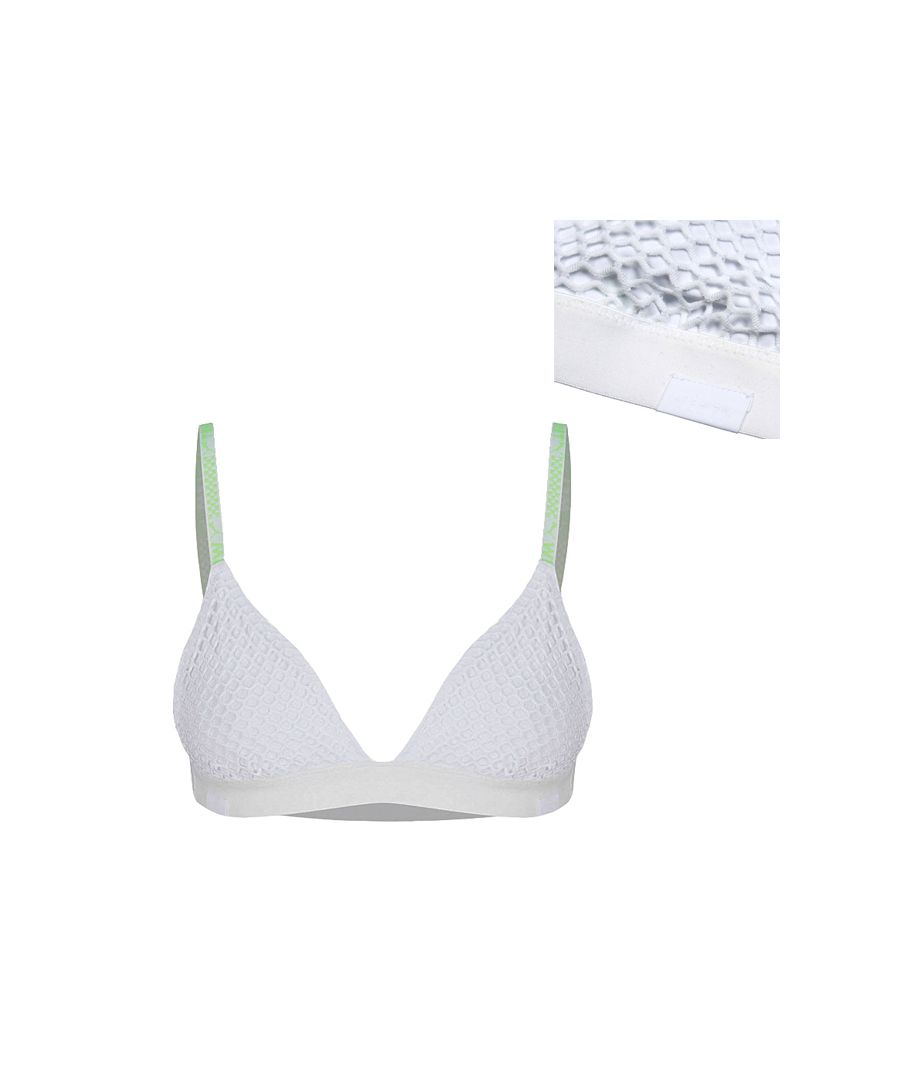 Puma x Fenty Triangle White Bikini Top - Womens - Size 6 UK