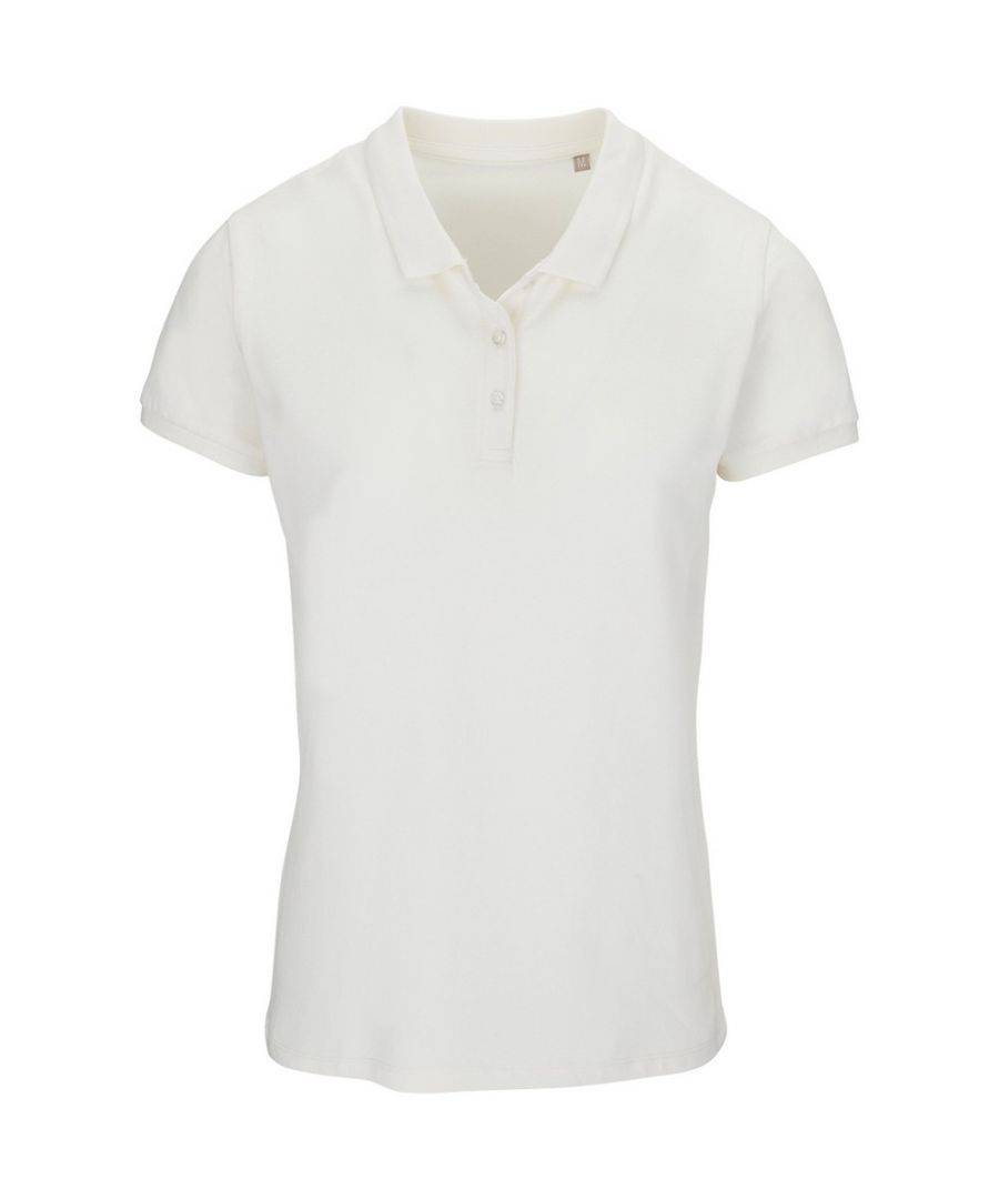 SOLS Womens/Ladies Planet Piqué Organic Polo Shirt (Off White) - Size UK 12-14 (Womens)