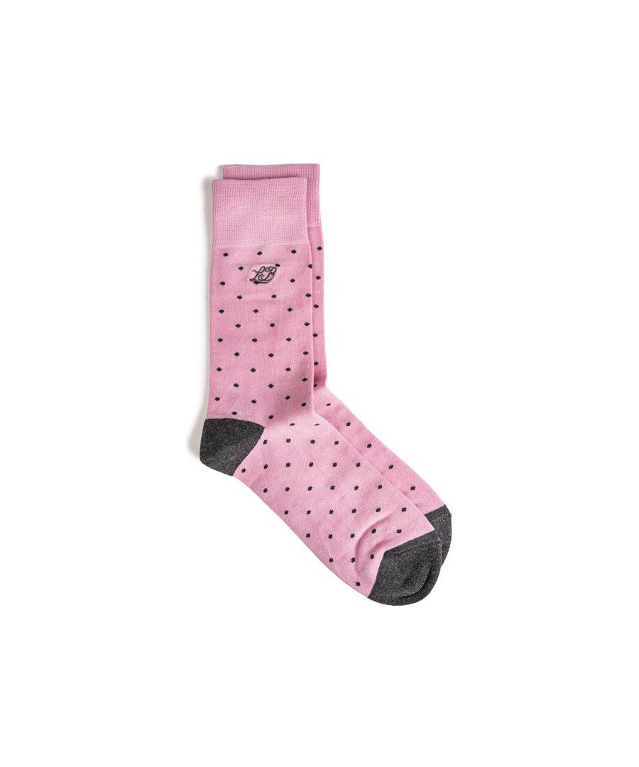 London Brogues sokken met roze stippen
