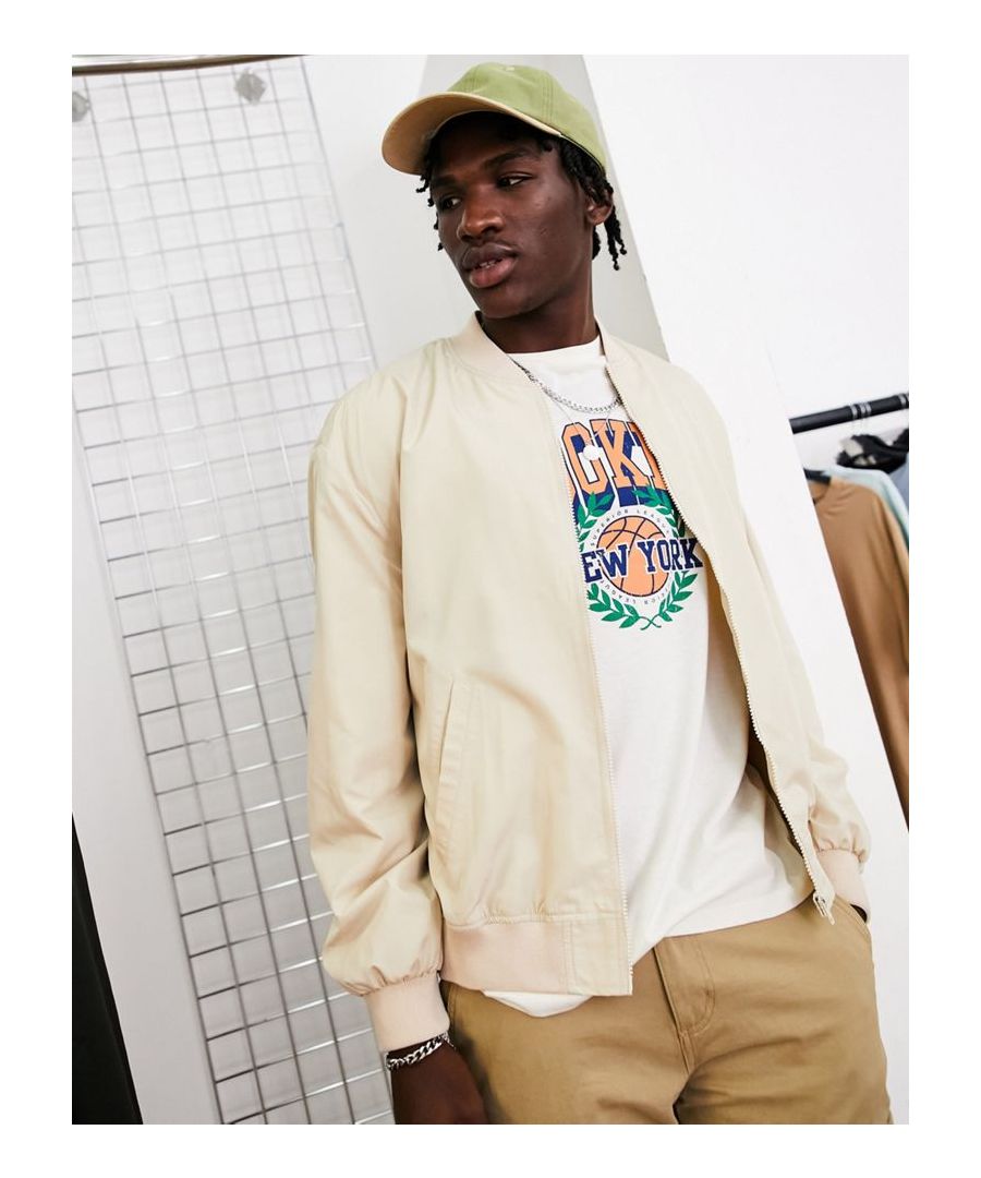 Jackets & Coats by ASOS DESIGN That new-jacket feeling Baseball collar Zip fastening Side pockets Oversized fit  Sold By: Asos