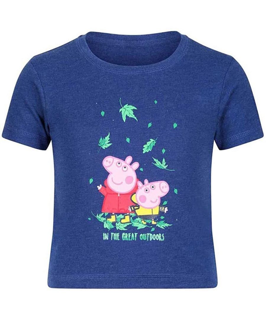 regatta childrens unisex childrens/kids peppa pig printed short-sleeved t-shirt (royal blue) - size 5-6y