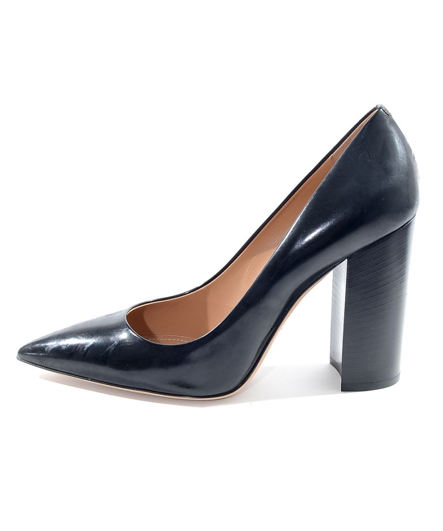 Image for Bally Womens Pointed Block Heeled Court Shoes in Black