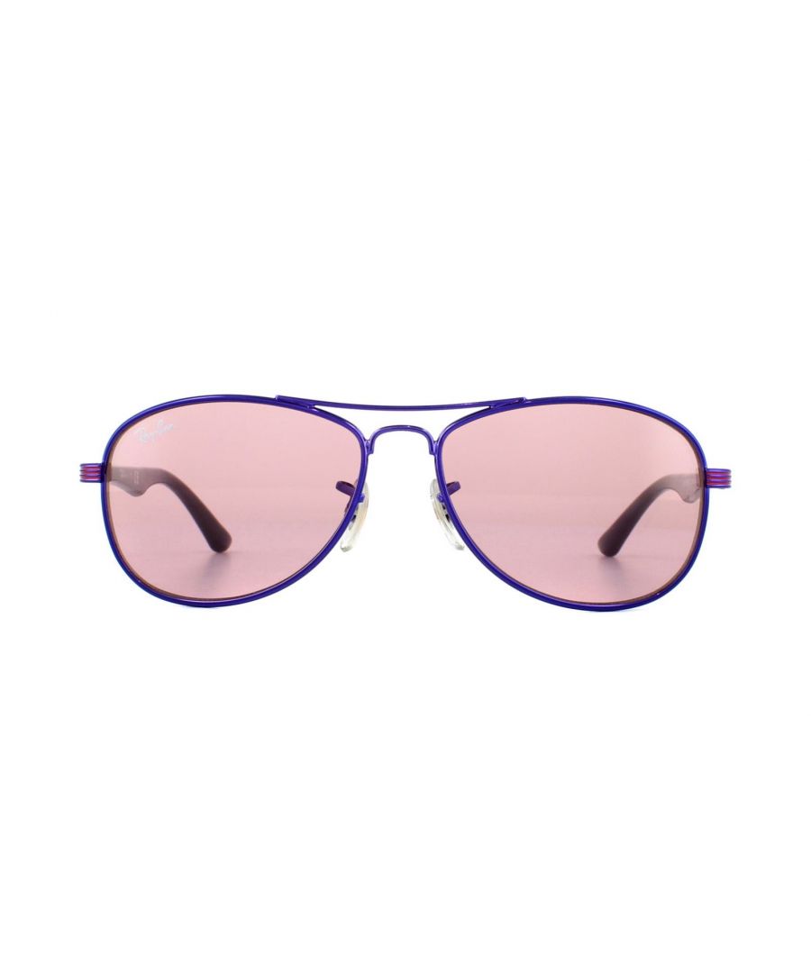 Image for Rayban Junior Sunglasses 9529S Dark Violet Pink 237-84