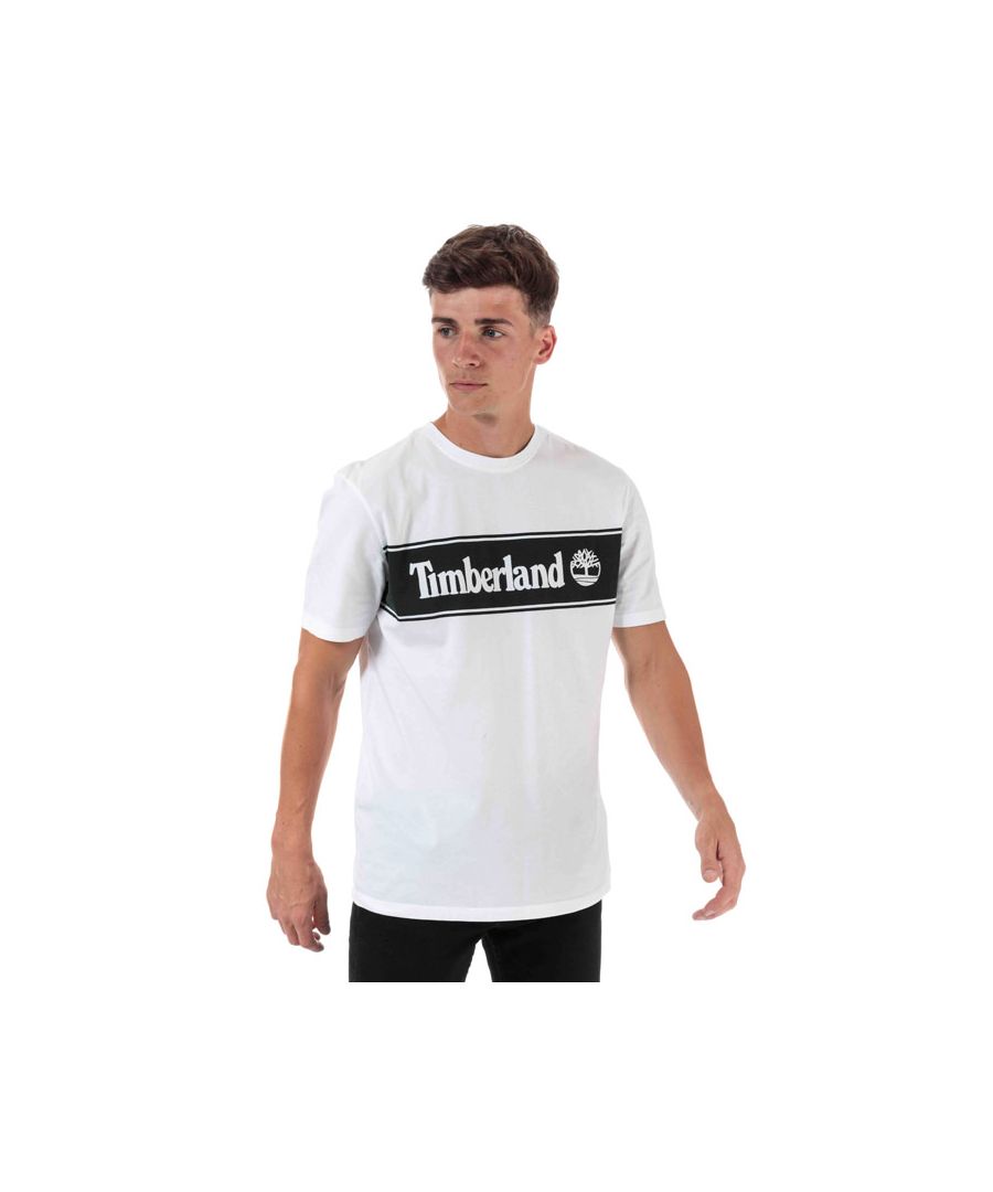 Image for Men's Timberland YC Striped Logo T-Shirt in White