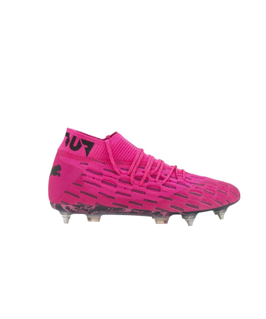 Puma Future 6.1 Netfit MxSG Lace-Up Pink Synthetic Mens Football Boots 106178 03 - Size UK 6