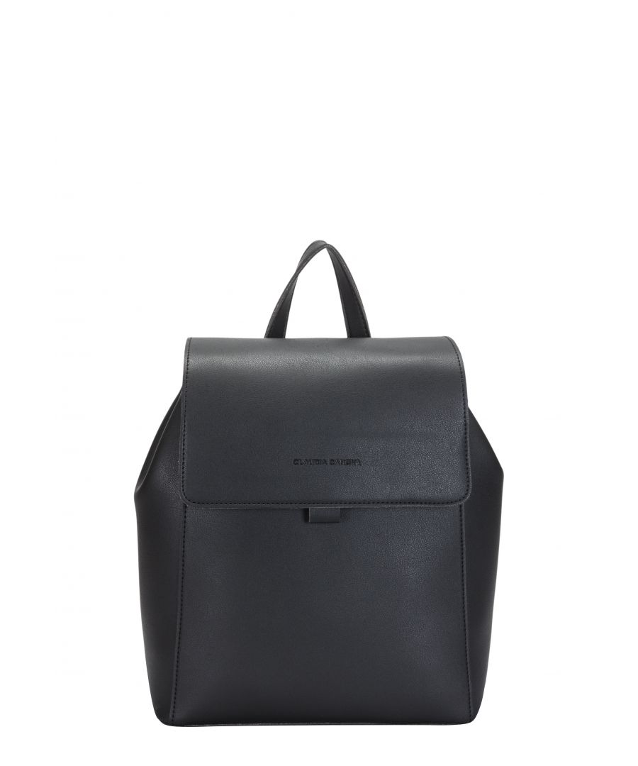 A sleek and stylish design, perfect for completing your outfit for a hands-free look. The flapover top is fastened down with two magnets and there are two pop clip fastenings, one on either side, for expandable storage. Inside is fuss free, with a premium unlined finish. Features: , Unlined smooth textured PU, Claudia Canova blind debossed logo, Flapover front with two mag-dot fastenings, Grab handle, Two adjustable backpack straps, Gunmetal hardware, Side clip feature to widen the bag if needed