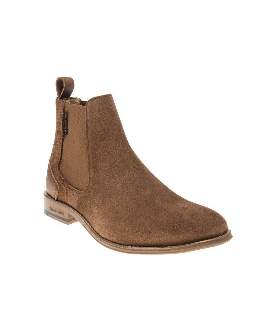 A Hardworking Hero, The Elgar Ankle Boot From Simon Carter Will Be A Classic Addition To Your Shoe Collection. Exclusive To Sole, The Soft Tan Suede Chelsea Style Boot Is Finished With A Leather Heel Tab And A Sturdy Heel.