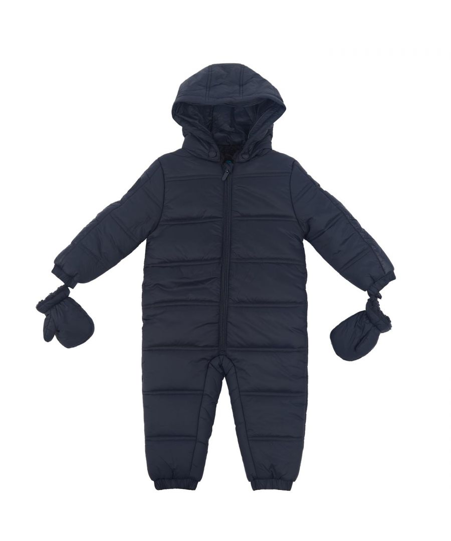 Firetrap Luxury Bubble Snowsuit Baby Boy - Keep your little one safe and warm out this season with this Firetrap Luxury Bubble Snowsuit Baby Boys. Crafted with full zip fastening and long sleeves with detachable mittens. It features a fur trimmed hood for guaranteed warmth and comfort. With twin side pocket detailing to the chest, the snowsuit is a lightweight construction designed and is complete with Firetrap .  > Snowsuit > Full zip fastening > Long sleeves with mittens > Fur trimmed hood > Fleece lined > Lightweight > Firetrap branding > Body/Bottom lining/Hood lining: 100% polyamide > Top lining/Sleeve lining: 100% polyester > Machine washable > Keep away from fire