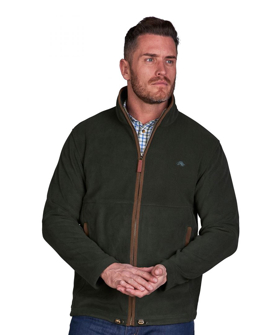 A traditional fleece zip through jacket is the ideal companion for the cooler season weather. Lightweight and durable with leather piping to zip closure and pocket openings. Iconic Bull logo to left of chest with deep utility pockets - perfect for country pursuits.