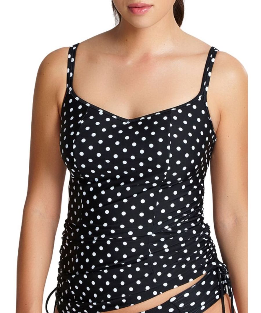 Panache Womens Anya Spot Balconette Tankini - Black Polyamide - Size 34D