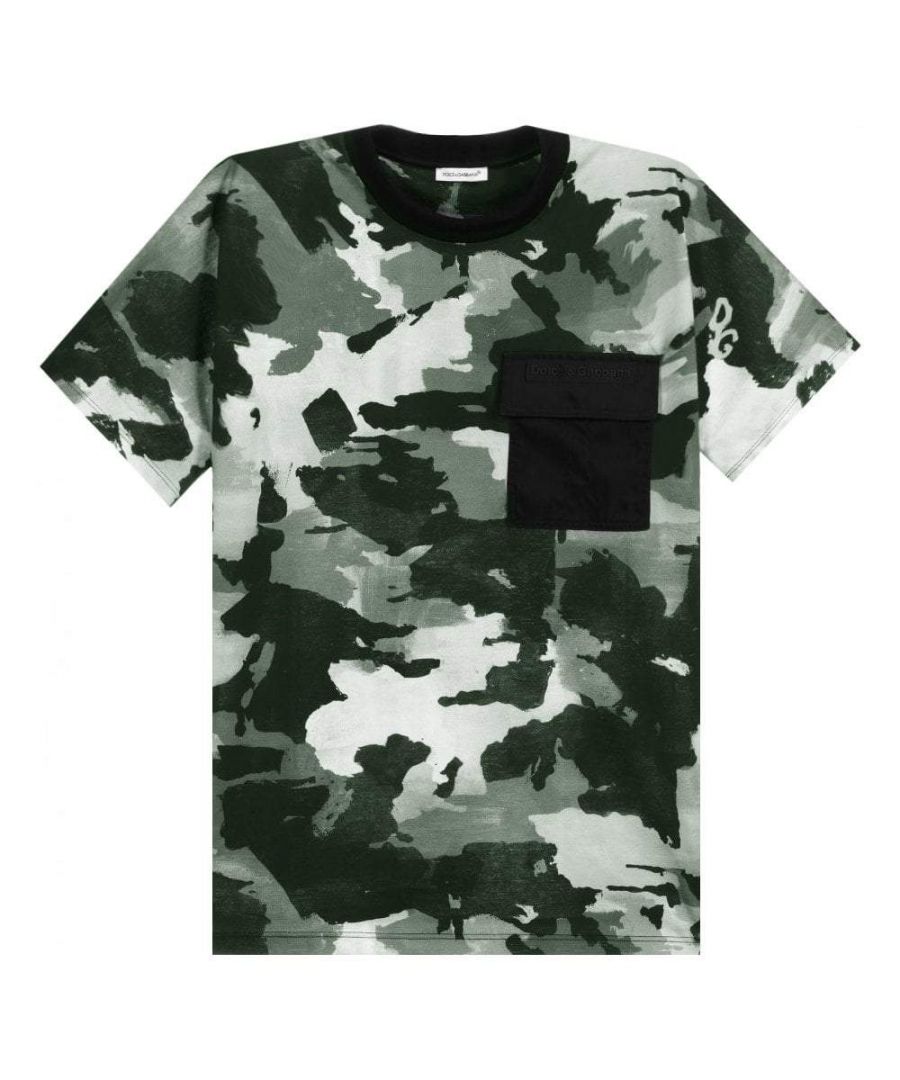 Image for Dolce & Gabbana Boys Camouflage Pocket T-Shirt Grey