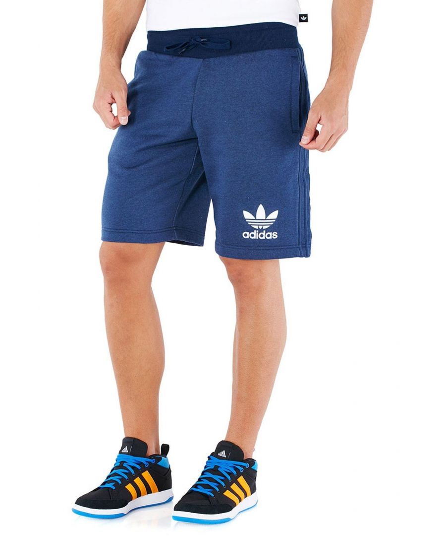 Adidas Originals Mens Fleece Sports Gym Running Shorts. \nTwo Side Pockets. \nContrasting Waist Band With 3 Striped Tape Design. \nEssentials Include High Quality, Durable Products. \nThese Gym Shorts Are Made of Skin-friendly, Lightweight and Stable Stretch Material That Can Be Maximally Moved. \nIdeal for Ball Games Such as Football, Basketball, Tennis, Training in the Gym, Jogging in the Morning and Leisure at Home.
