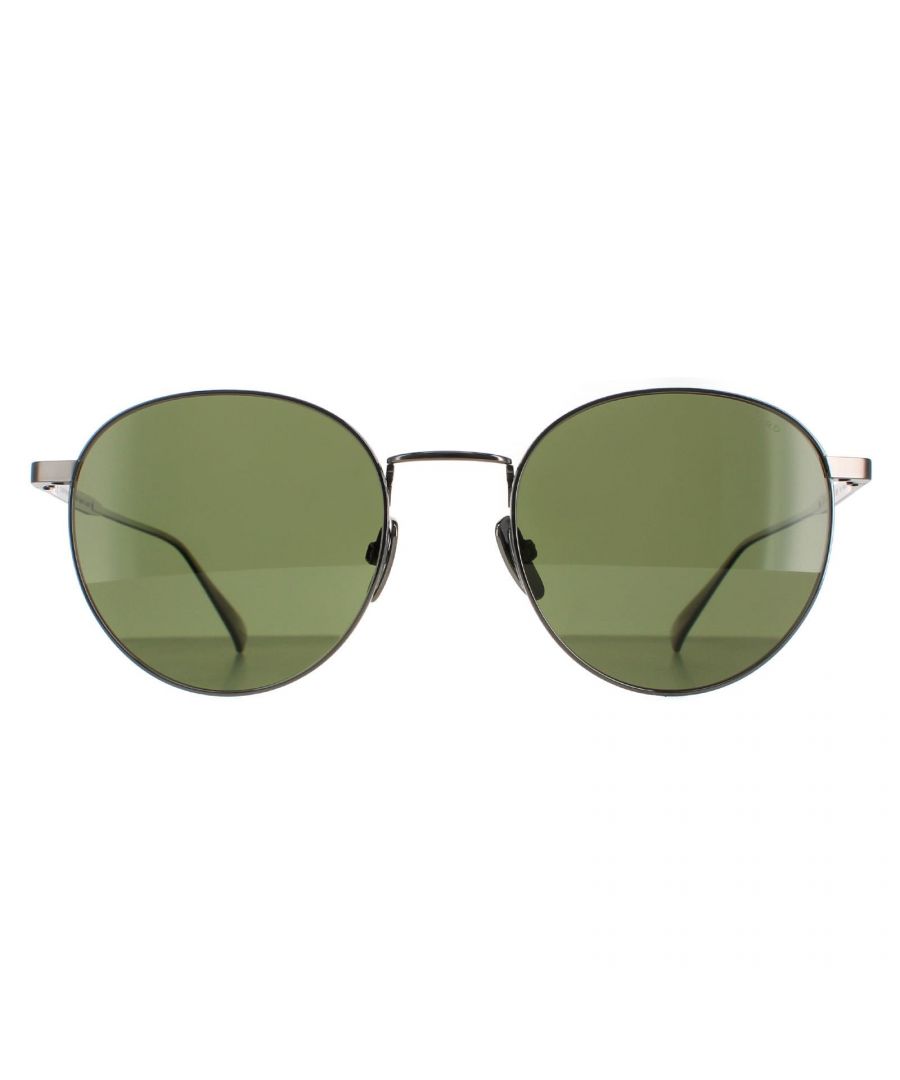 Chopard Round Unisex Polished Grey Green Polarized SCHC77M Metal - One Size