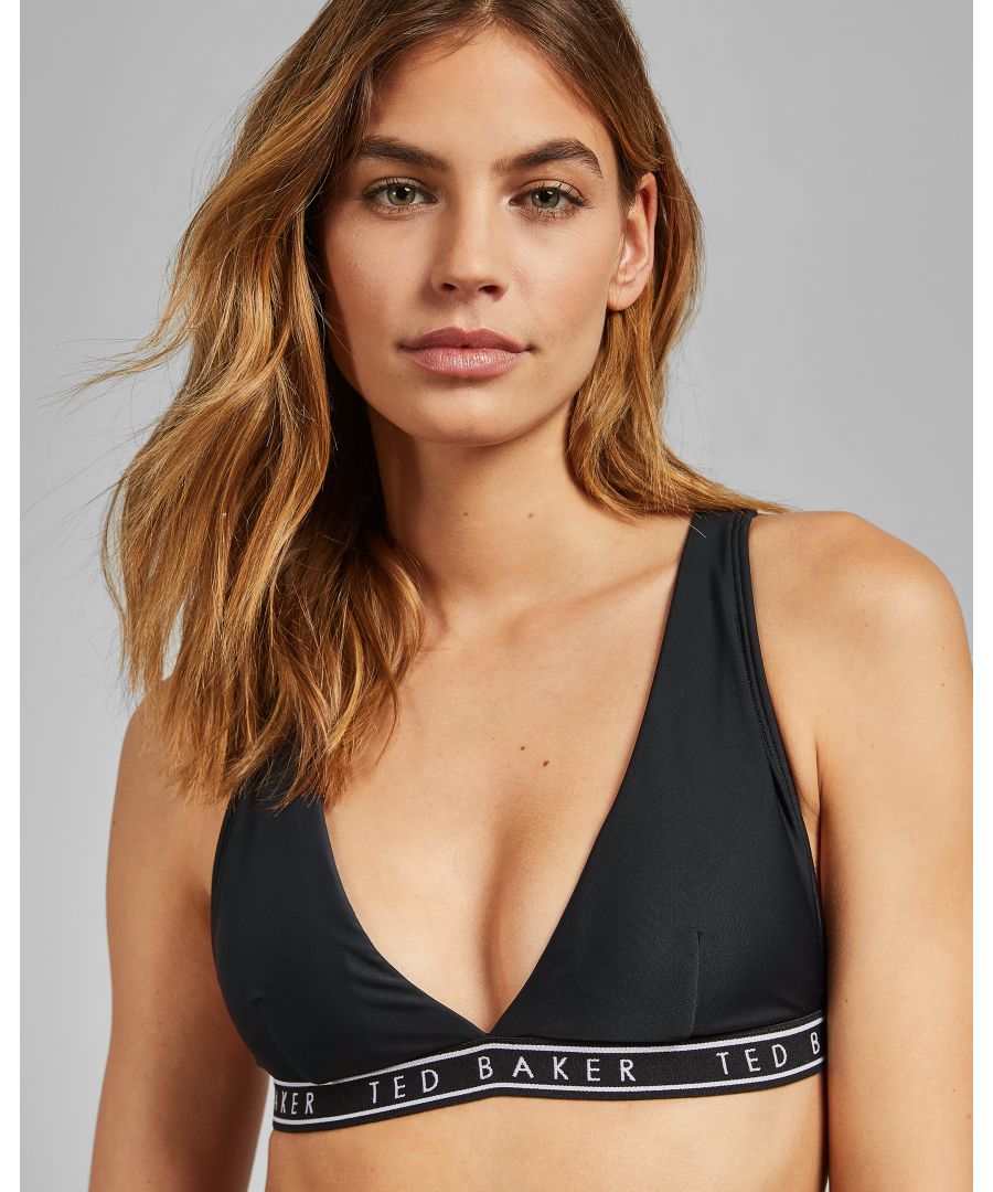 Ted Baker Logo Print Bikini Top