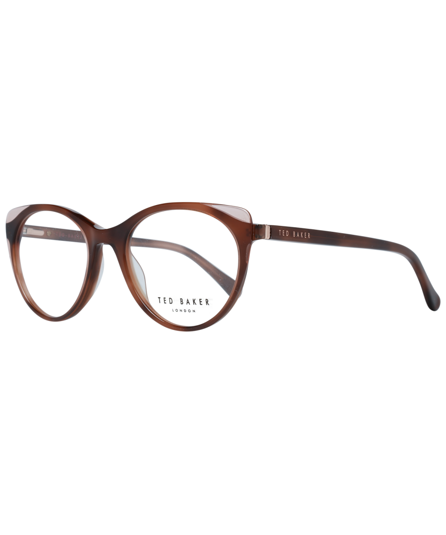 Ted Baker Round Womens Brown TB9175 Saissa  Glasses are a fashionable round design crafted from lightweight acetate. The one piece nose pads provide all day comfort. Ted Baker's logo is embedded into the slender temples for brand authenticity.