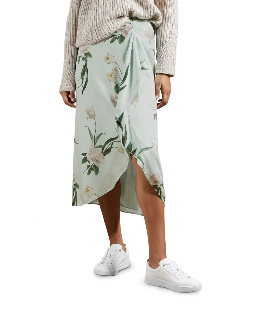 Elderflower Ruffled Maxi Skirt