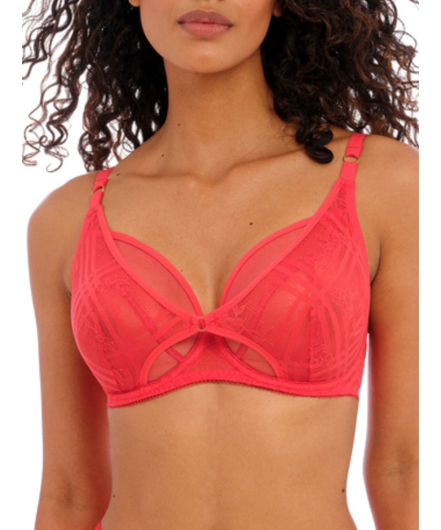 Freya Womens Fatale High Apex Bra - Red Polyamide - Size 32E