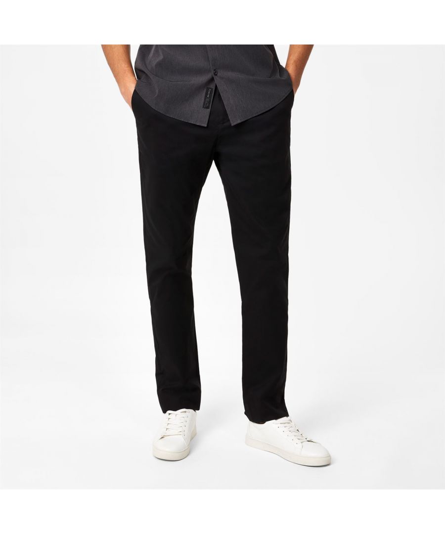 Firetrap Cargo Chinos Mens - These Firetrap Chinos are crafted with a elasticated hybrid waistband with drawcord fastening, metal cord-ends mean they’re flexible whatever waist size you are, no belt loops required. They are designed to be adjustable in length simply turn the hem inside the leg.
