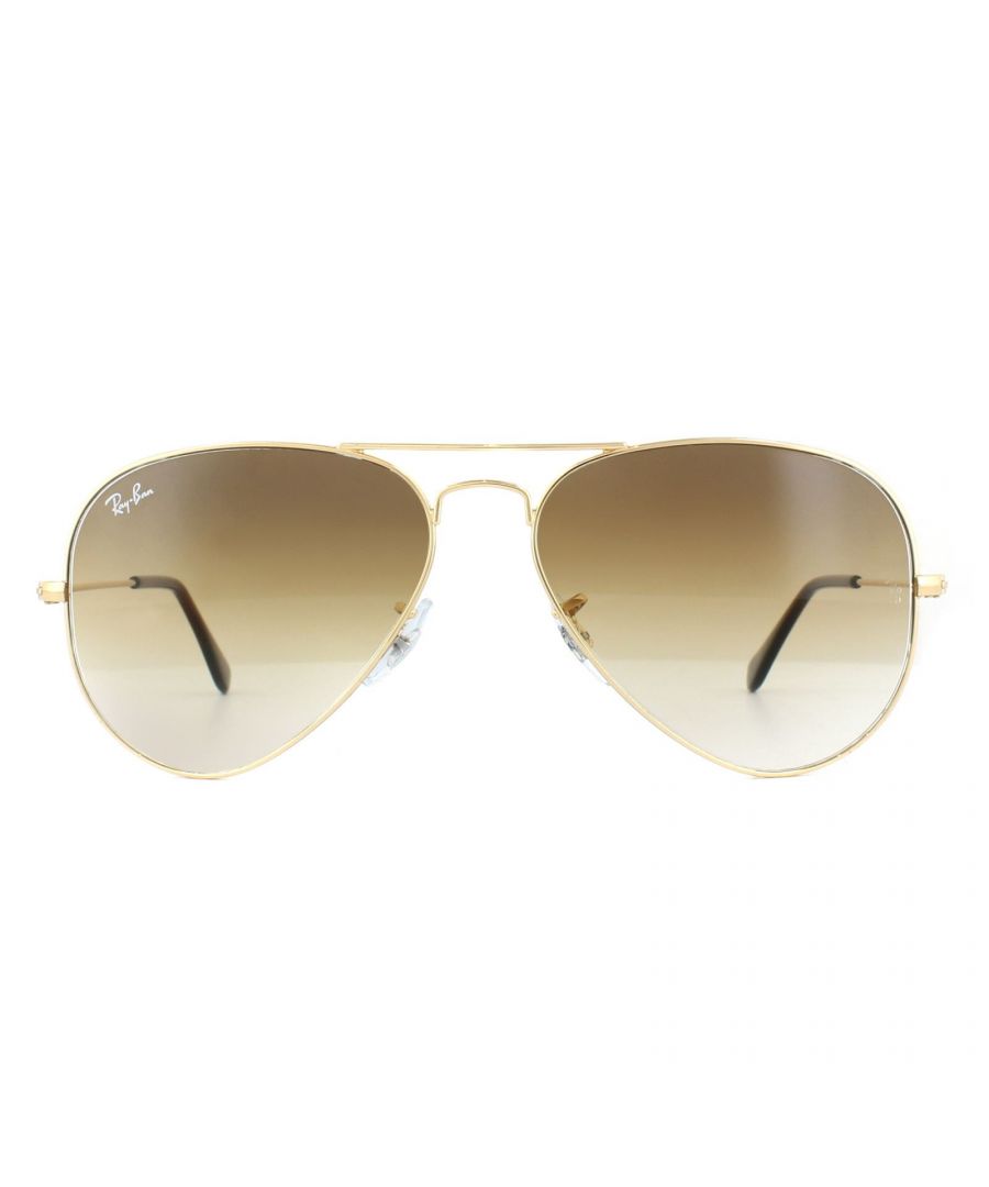 Image for Ray-Ban Sunglasses Aviator 3025 001/51 Gold Brown Shade